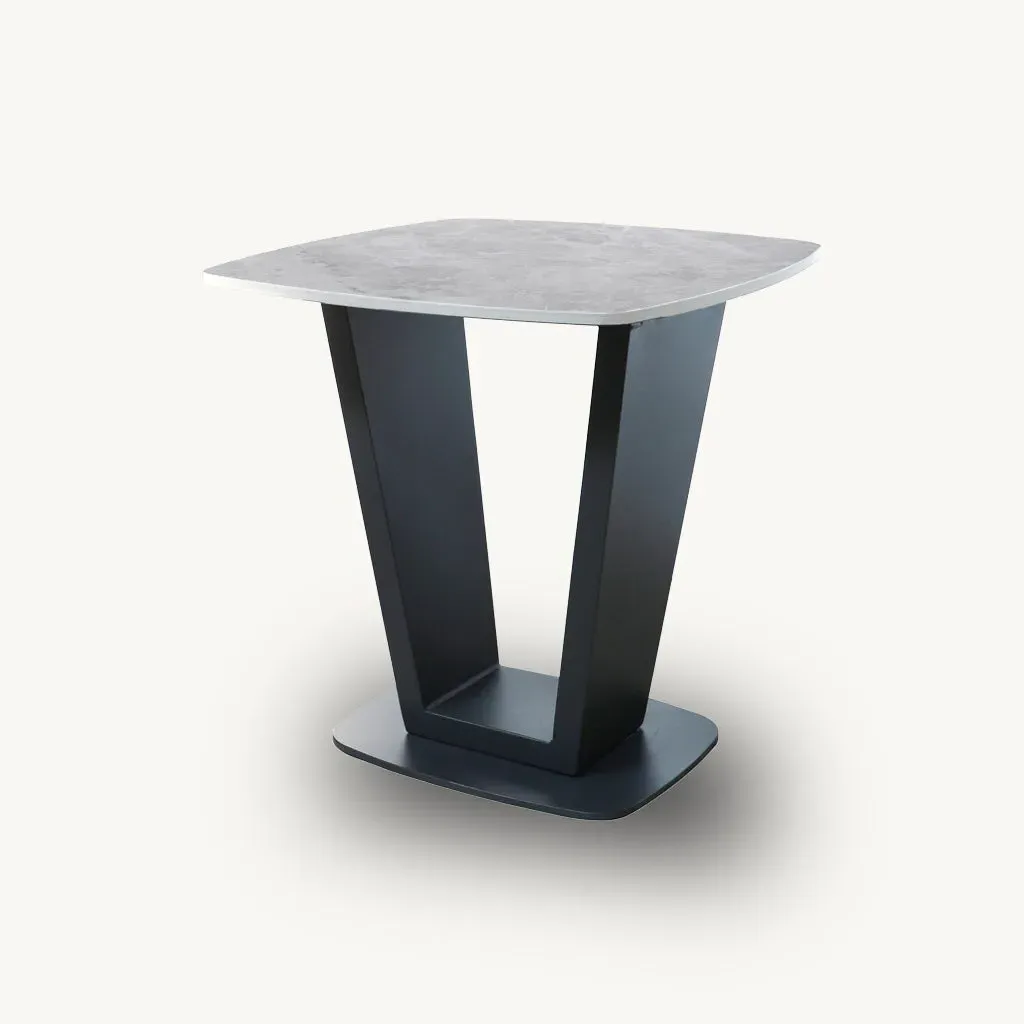 Cordova Lamp Table - Grey, Sintered Stone product