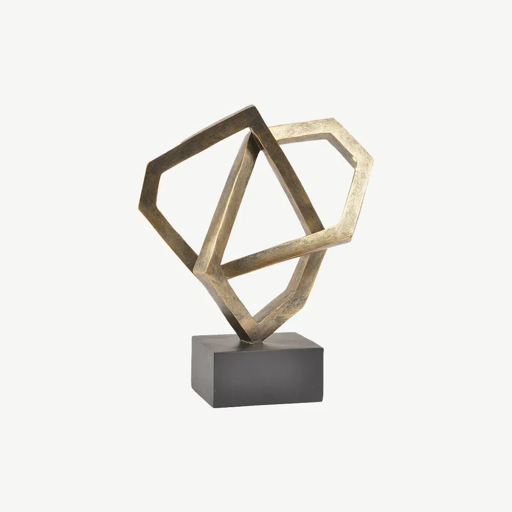 Cubist Sculpture on Plinth - Antique Bronze product