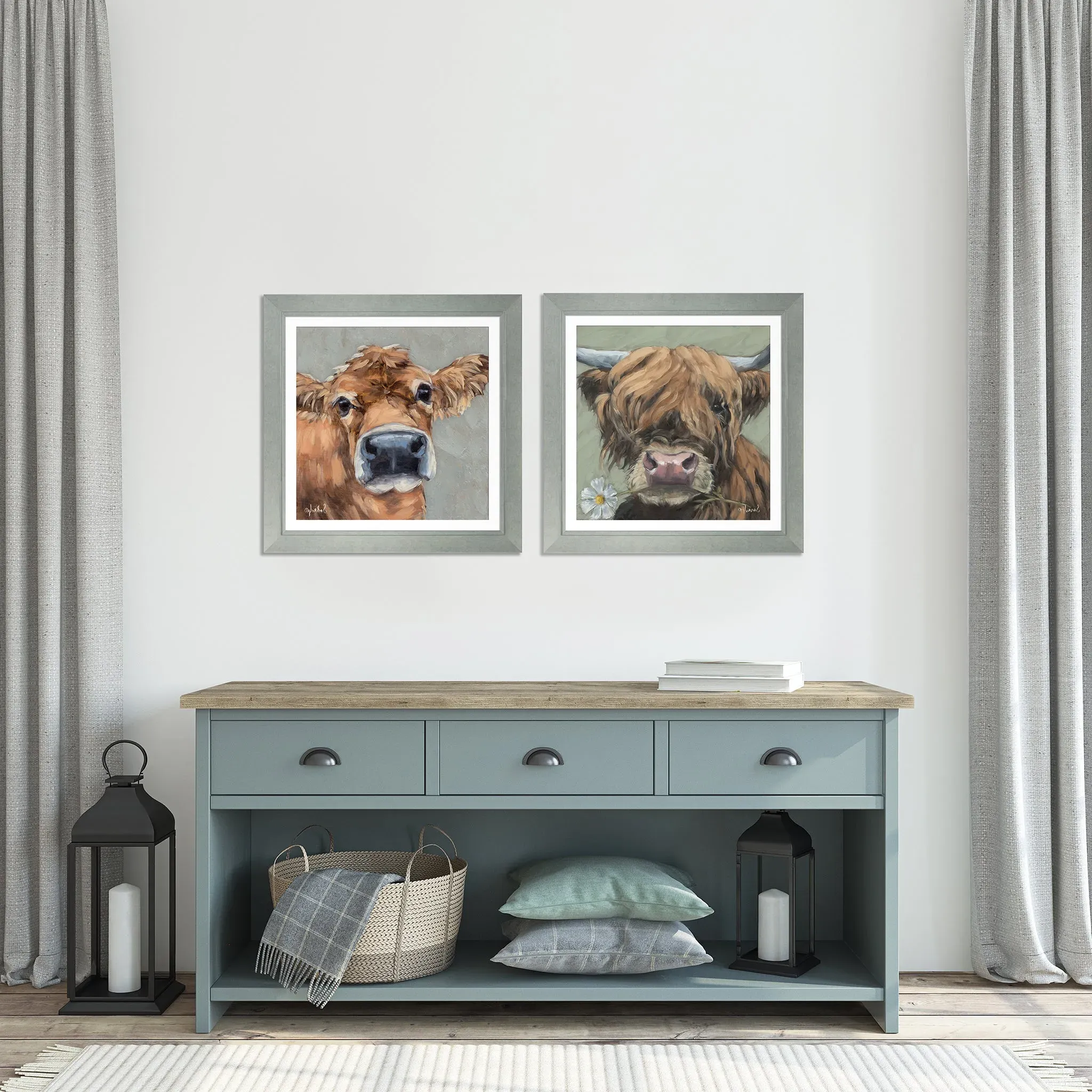 Daisy Framed Wall Art - Grey alternate view