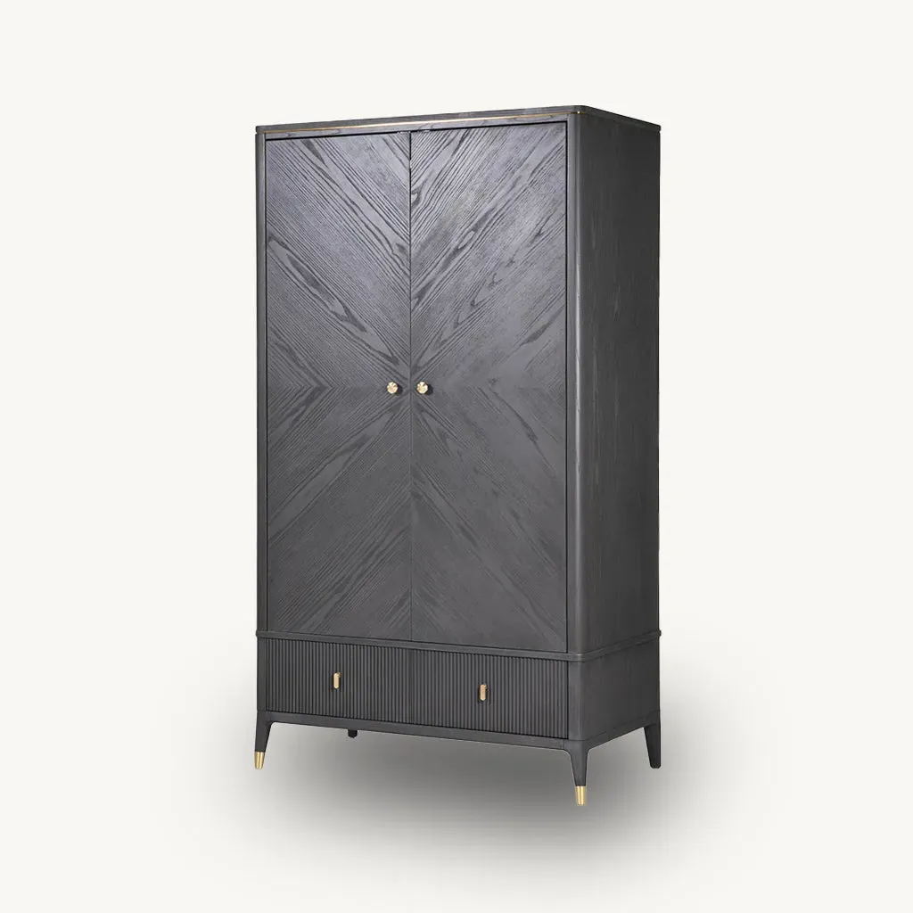 Dante Wardrobe with Drawers - Black product