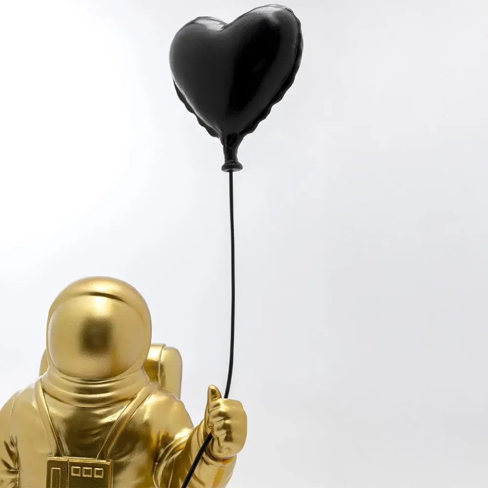 Deco Balloon Astronaut Figurine - Gold, Polyresin alternate view