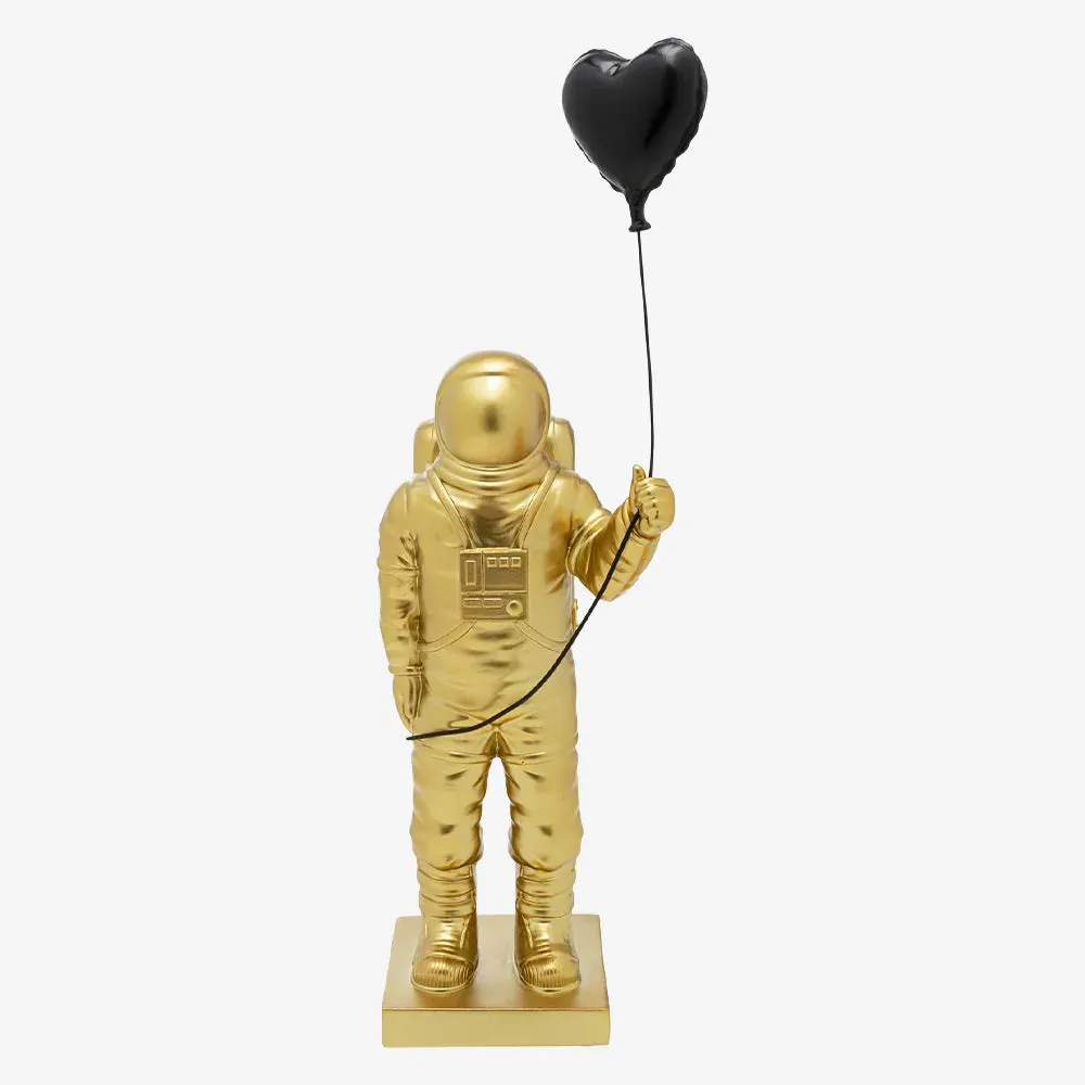 Deco Balloon Astronaut Figurine - Gold, Polyresin product