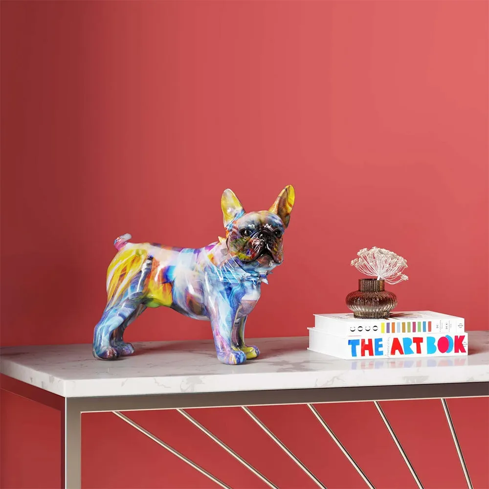 Deco Coloured Frenchie French Bulldog Figurine - Cast Stone product