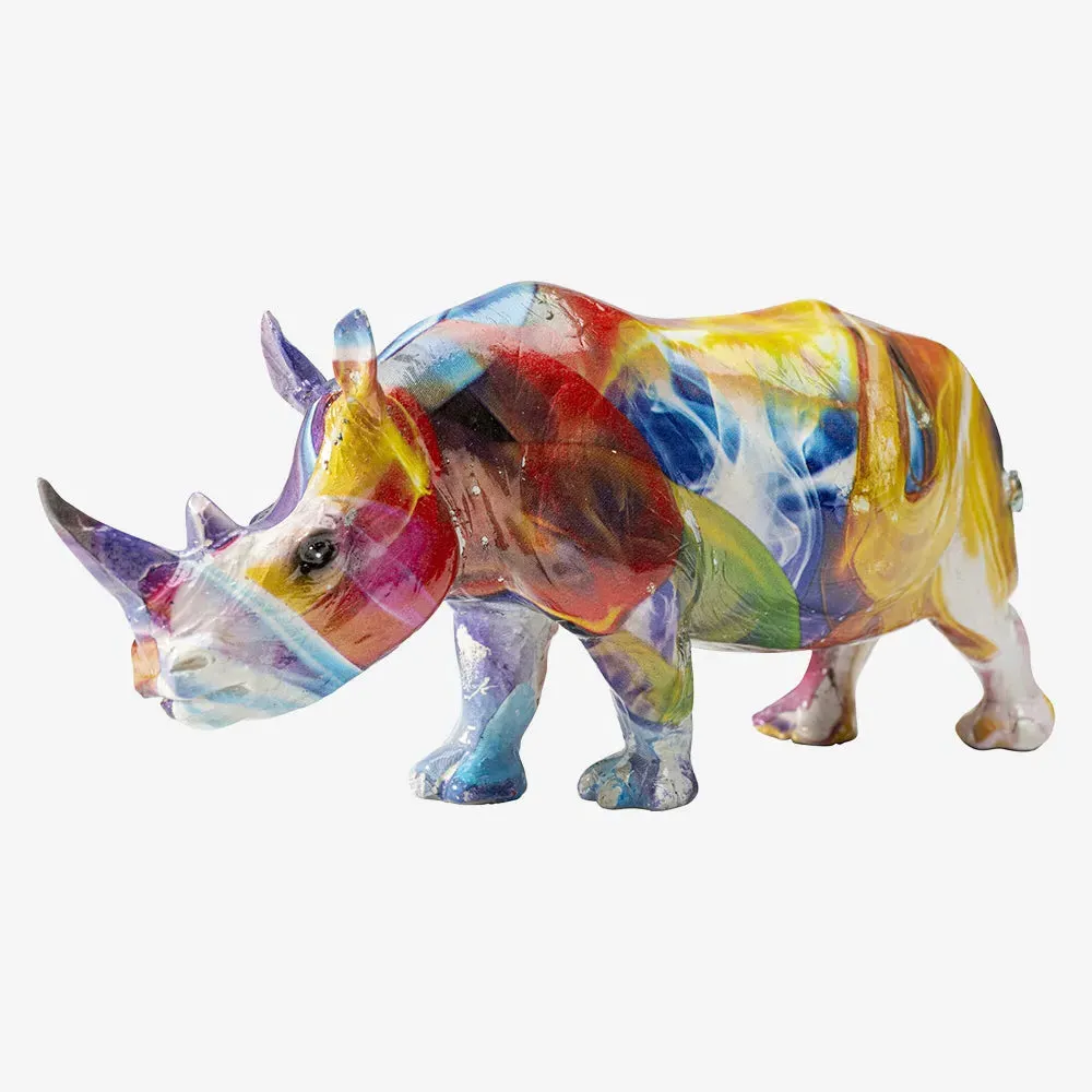 Deco Coloured Rhino Figurine product