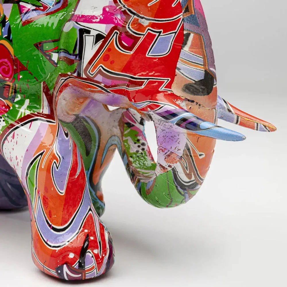 Deco Elephant Figurine Duo - Multicolour, Polyresin alternate view