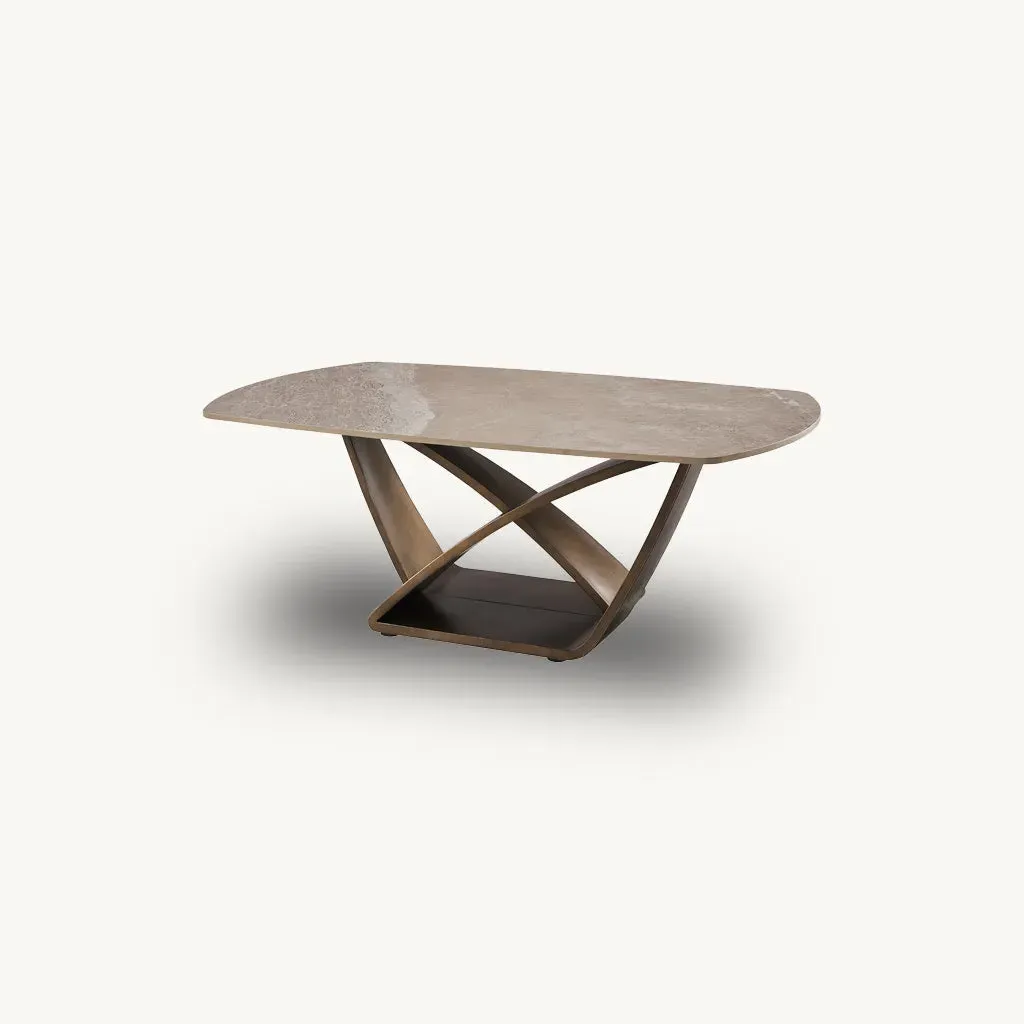 Delphin Coffee Table - Sintered Stone, Metal alternate view