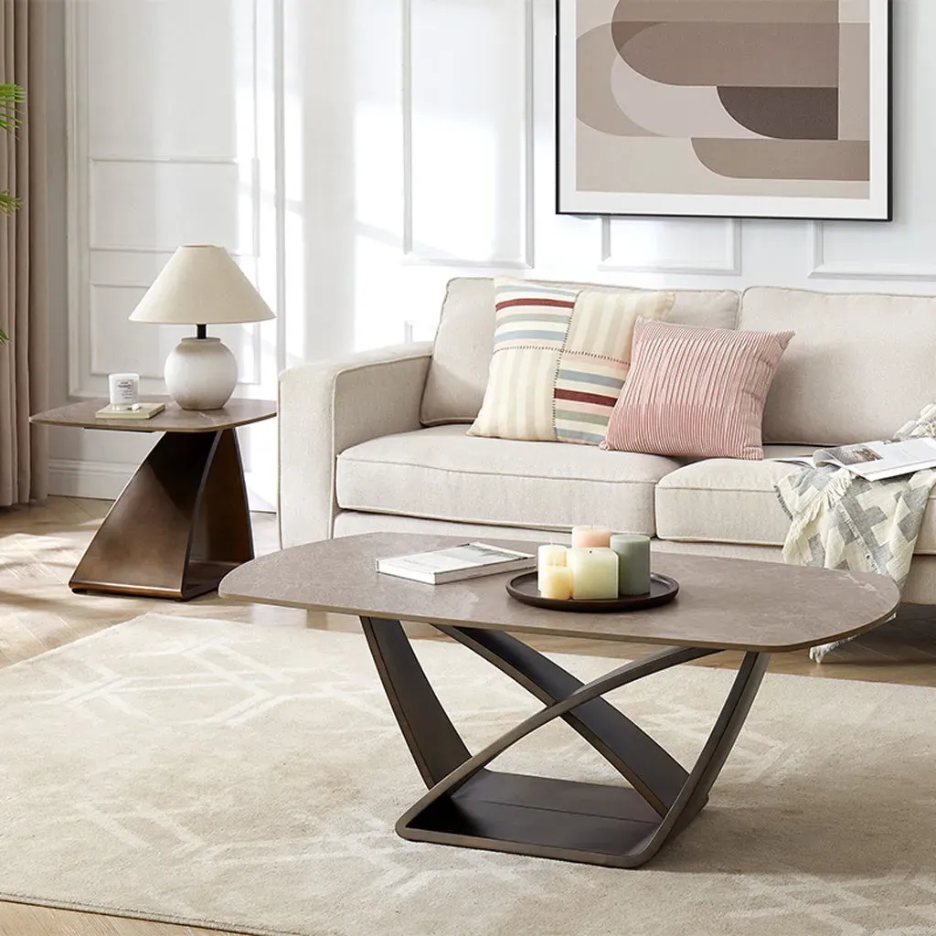 Delphin Coffee Table - Sintered Stone, Metal product