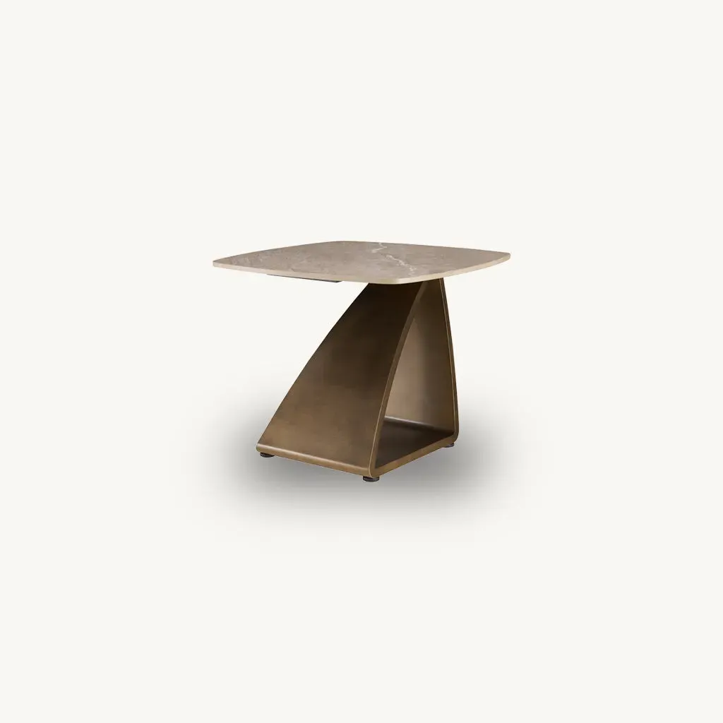 Delphin Lamp Table - Sintered Stone, Metal product