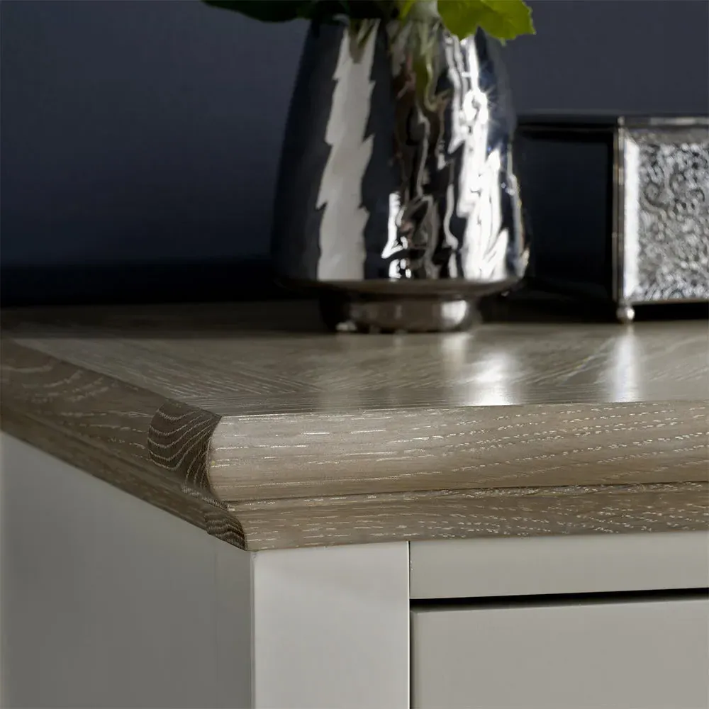 Dieppe 3 Drawer Nightstand - Grey, Washed Oak alternate view