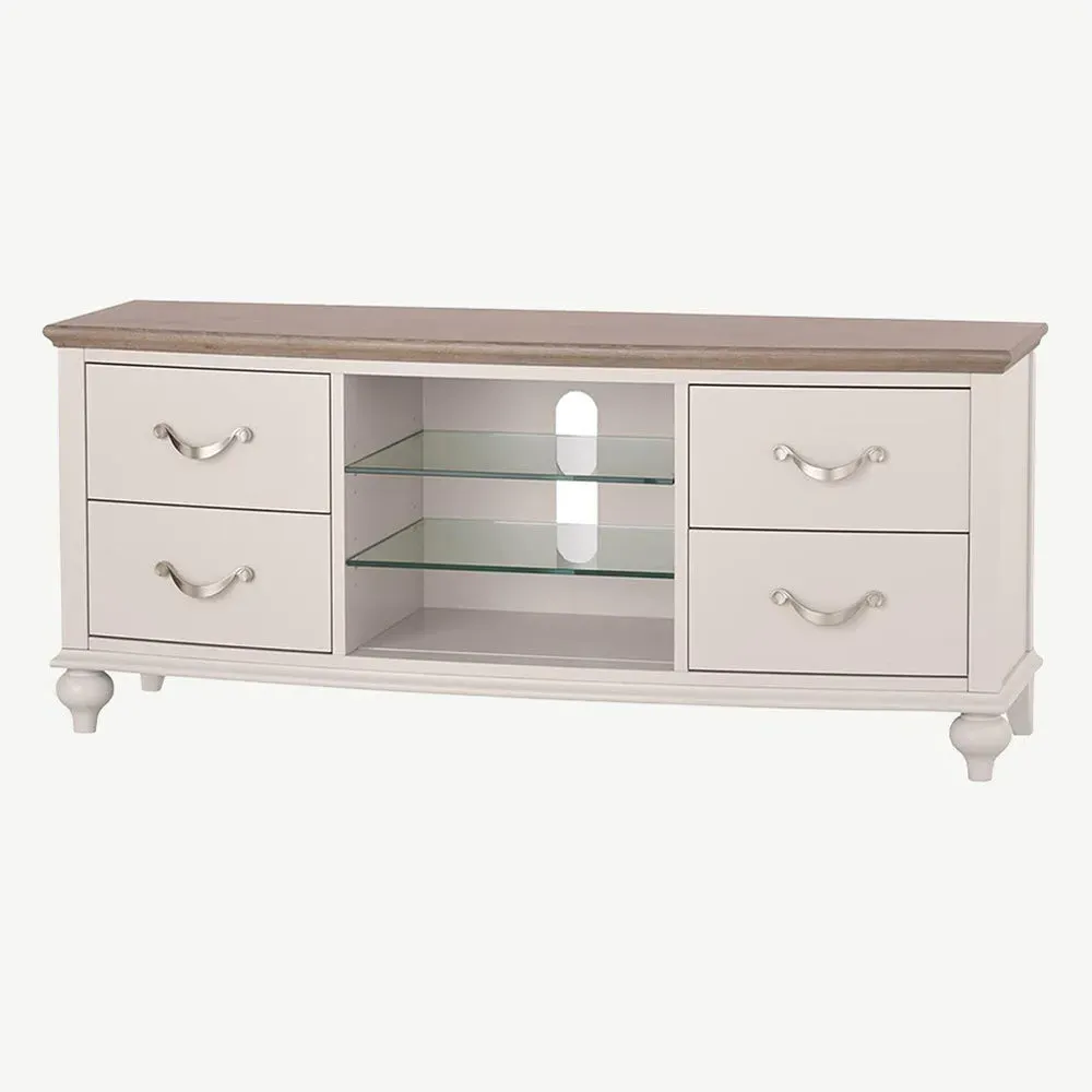 Dieppe Entertainment Unit with Storage - Grey, Washed Oak alternate view