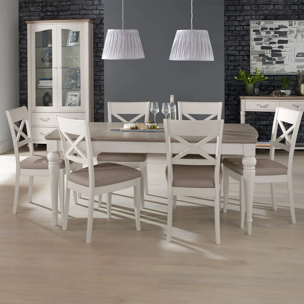 Dieppe X Back Dining Chair - Grey, Faux Leather alternate view