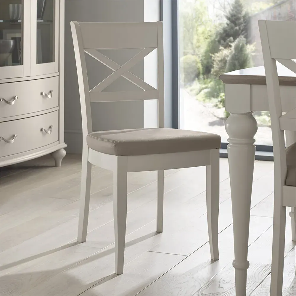 Dieppe X Back Dining Chair - Grey, Faux Leather product