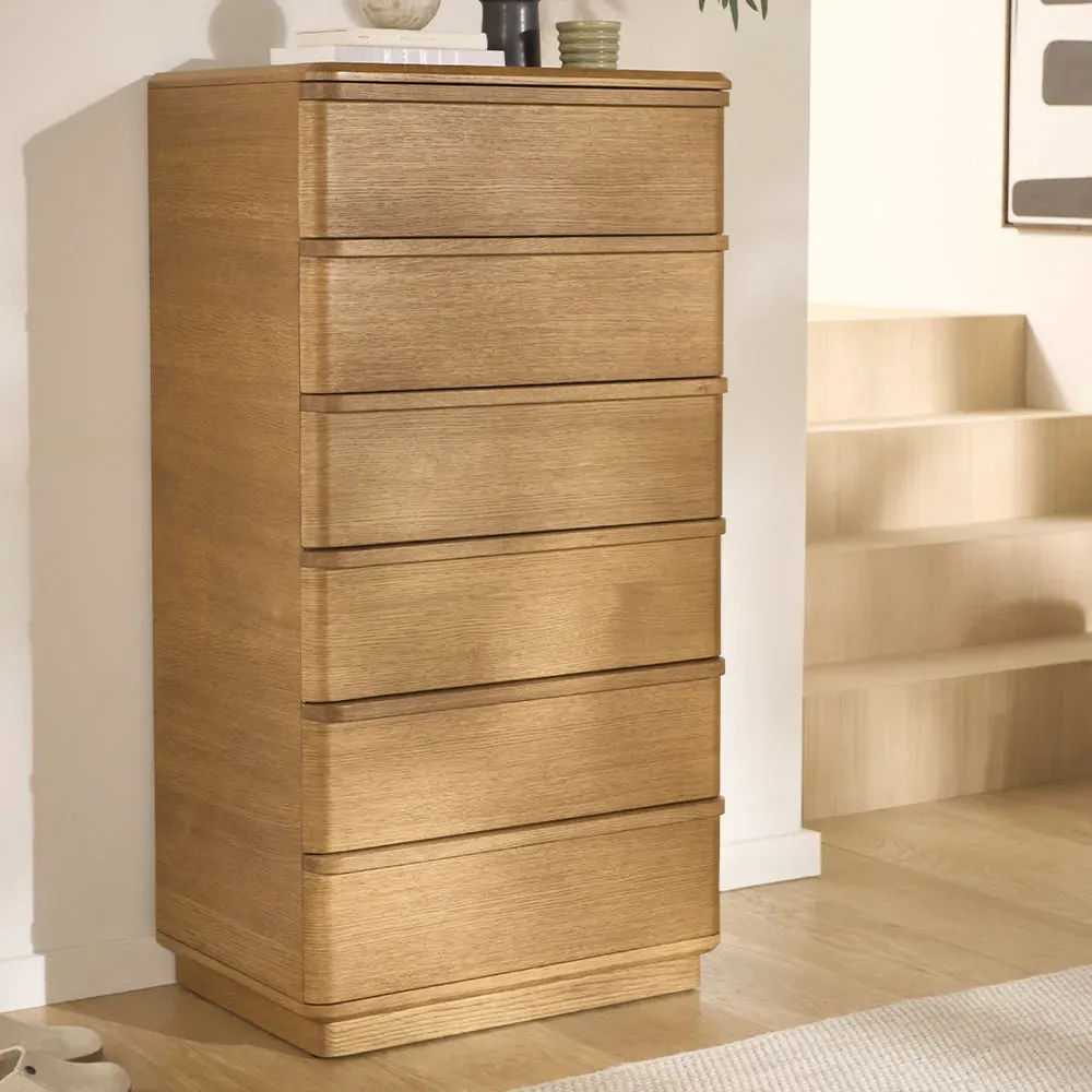 Dixie 6 Drawer Wellington Chest - Oak, Solid Wood product