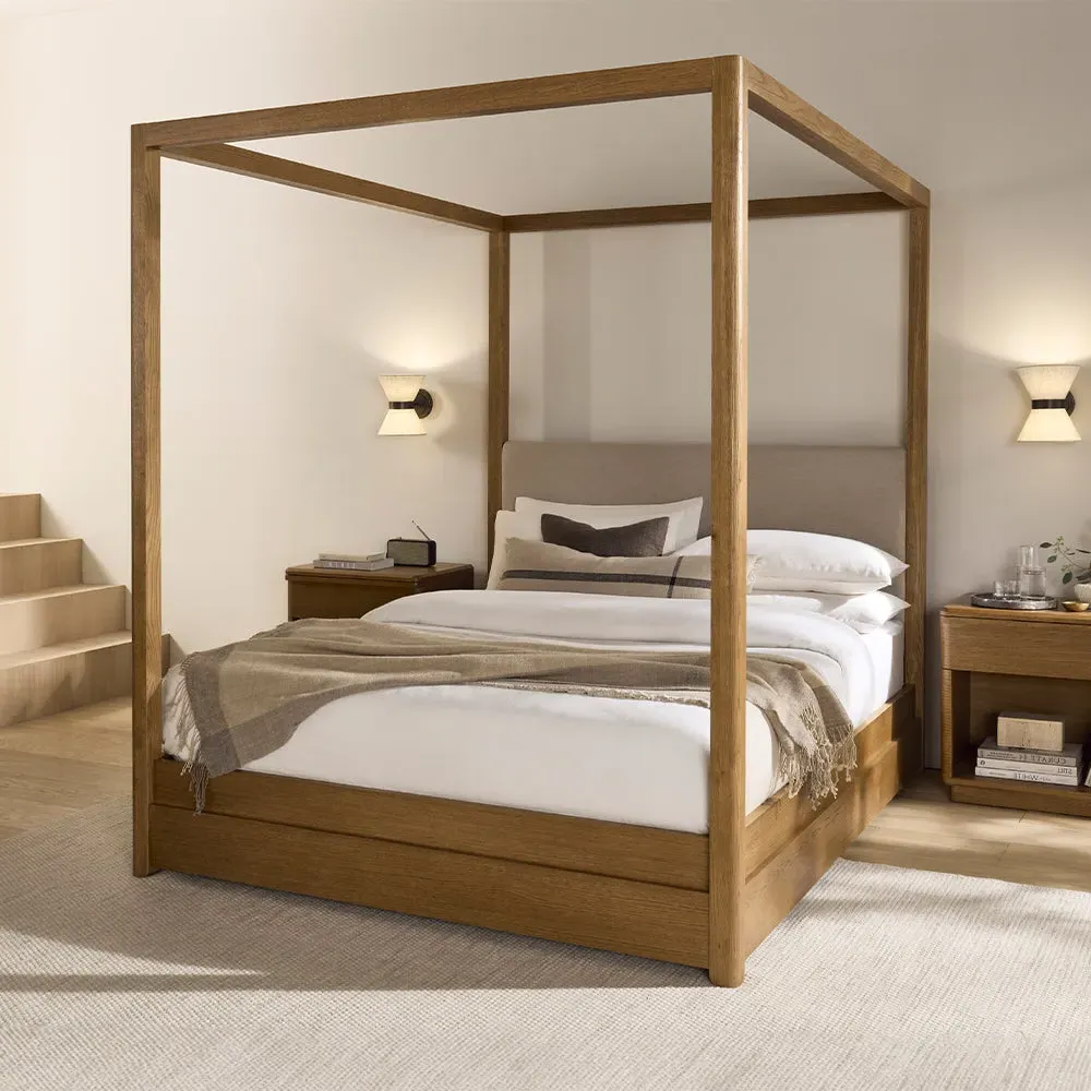 Dixie Super King Four Poster Bed - Oak, Solid Wood product