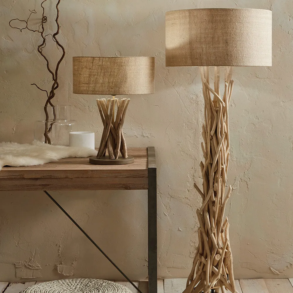 Driftwood Floor Lamp - Natural Jute product