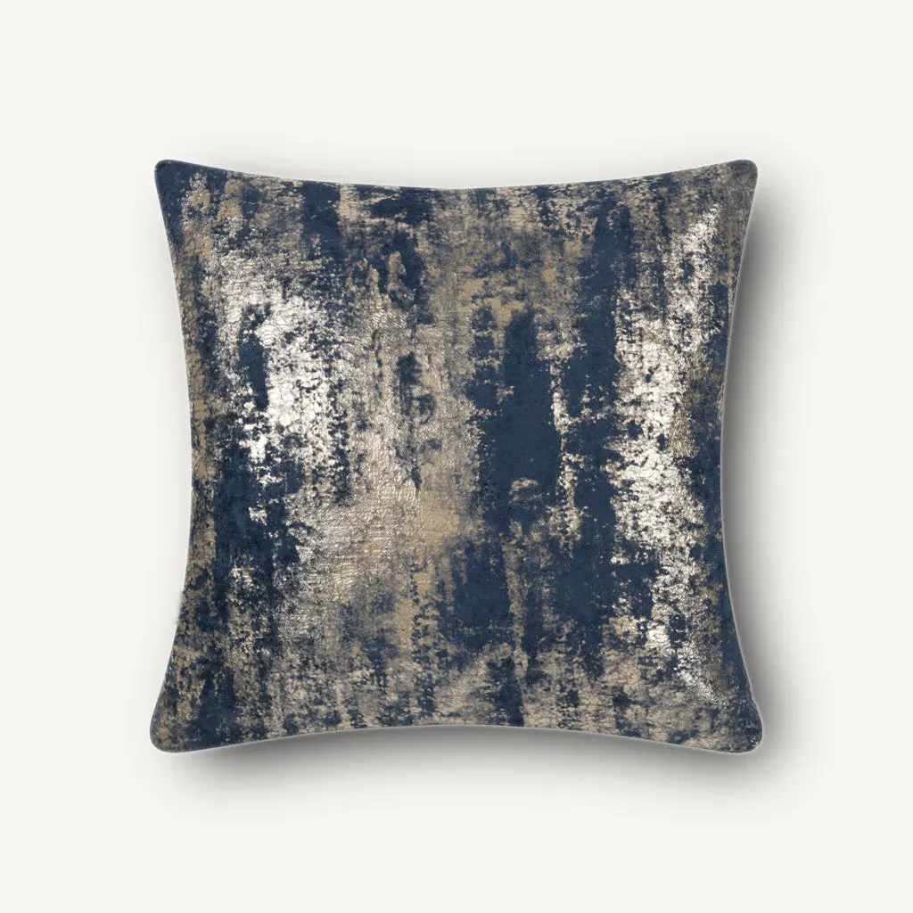 Eclipse Cushion - Blue, Velvet alternate view
