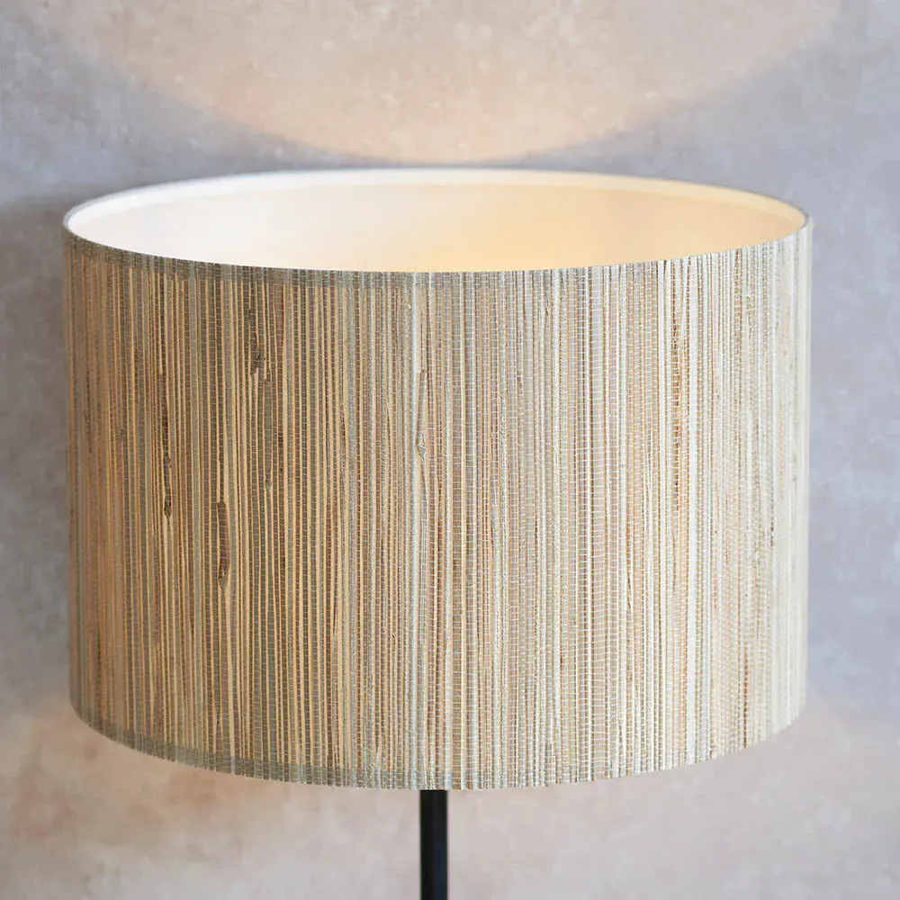 Einar Floor Lamp - Seagrass, Matte Black alternate view