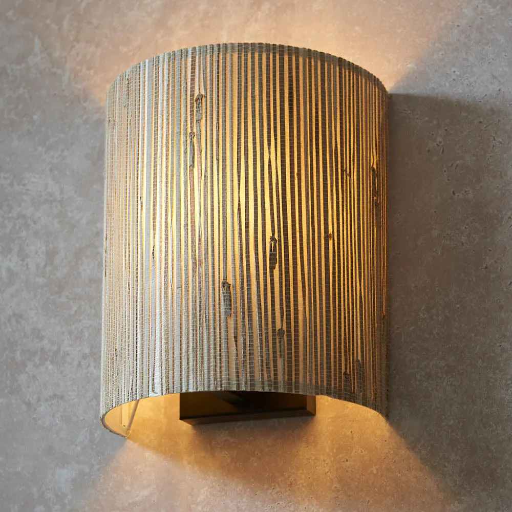 Einar Wall Light - Black, Seagrass alternate view