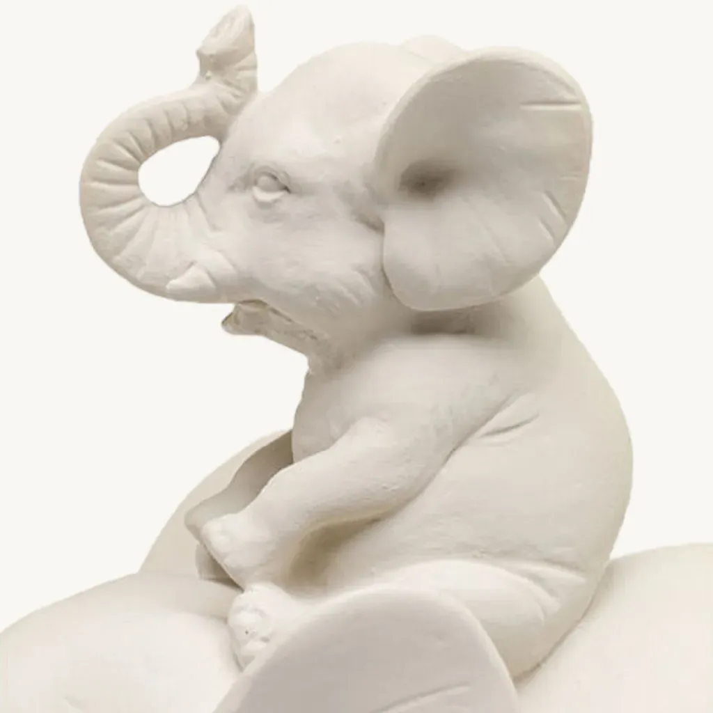 Elephant Dumbo Deco Figurine - Greige alternate view