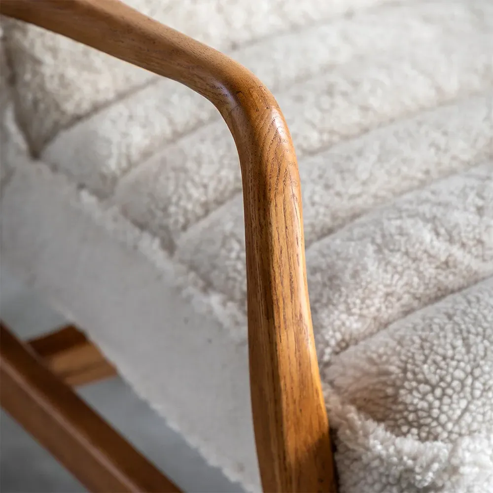 Elgin Armchair - Sheepskin, Oak alternate view