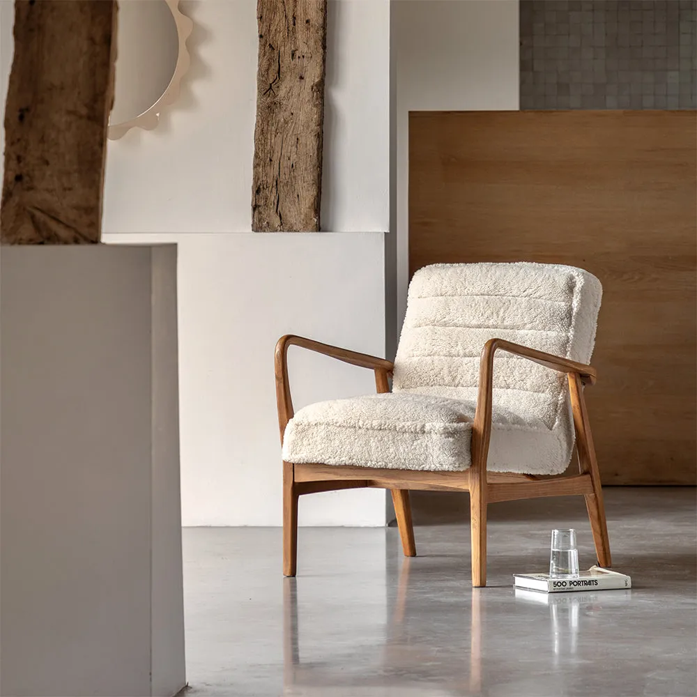 Elgin Armchair - Sheepskin, Oak product