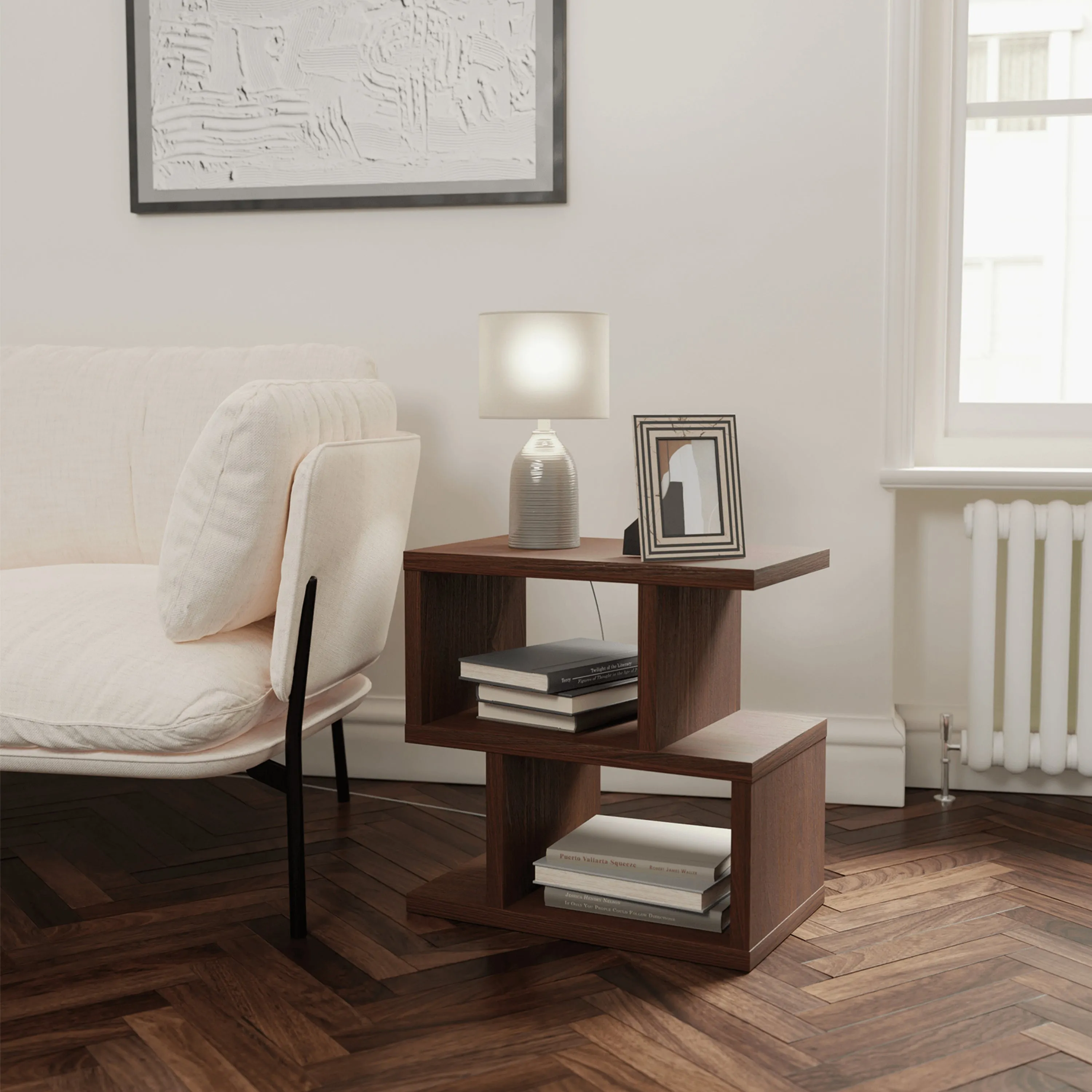 Embassy Lamp Table with Shelves - Dark Walnut product