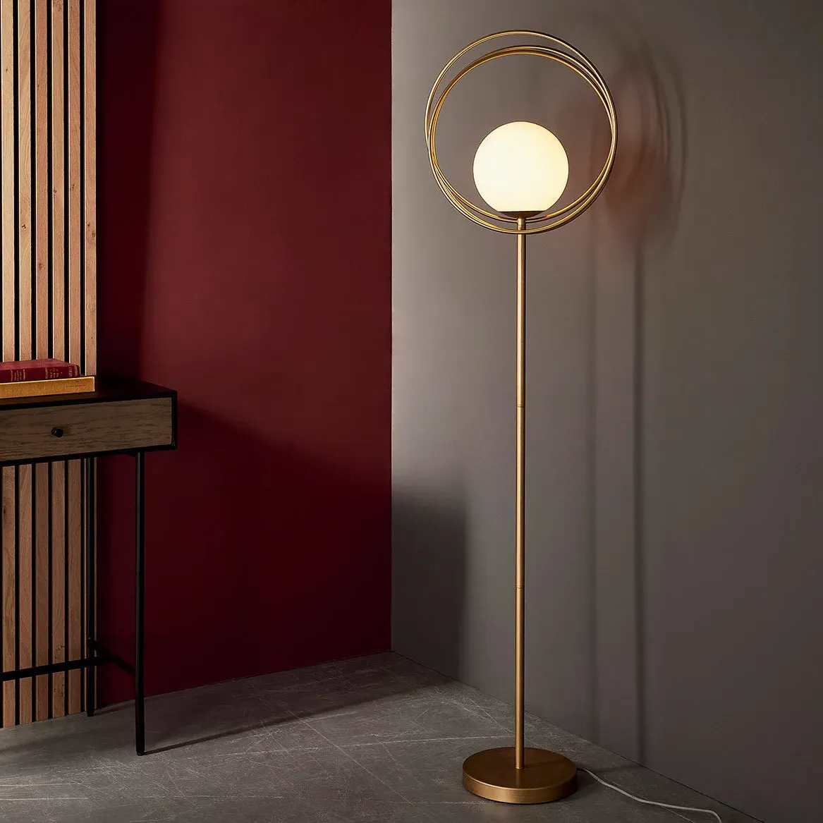Eugenie Floor Light - Brushed Gold, Metal product