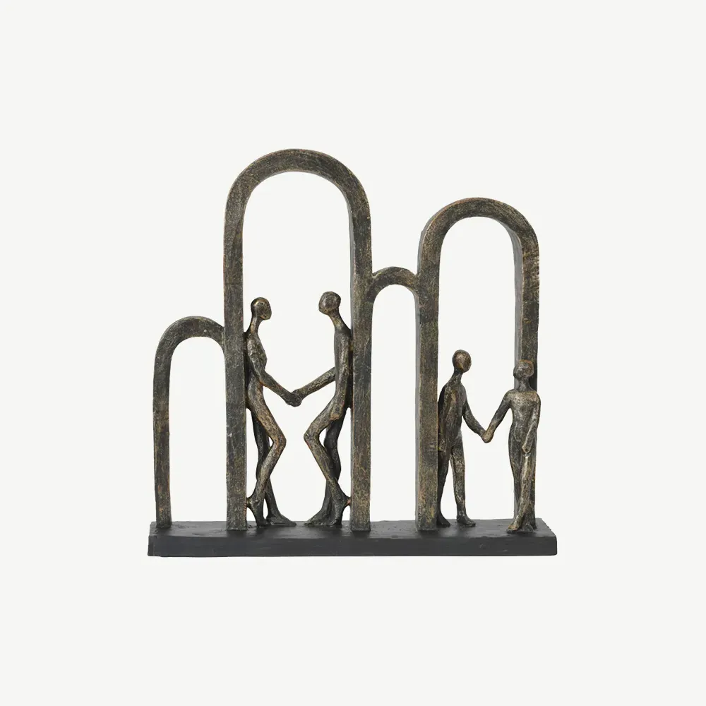 Family in Arches Large Sculpture - Antique Bronze product