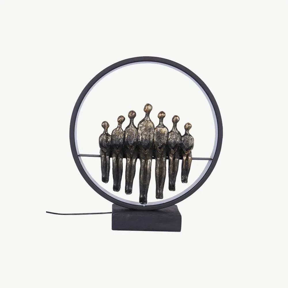 Family Light Sculpture - Bronze, Copper product