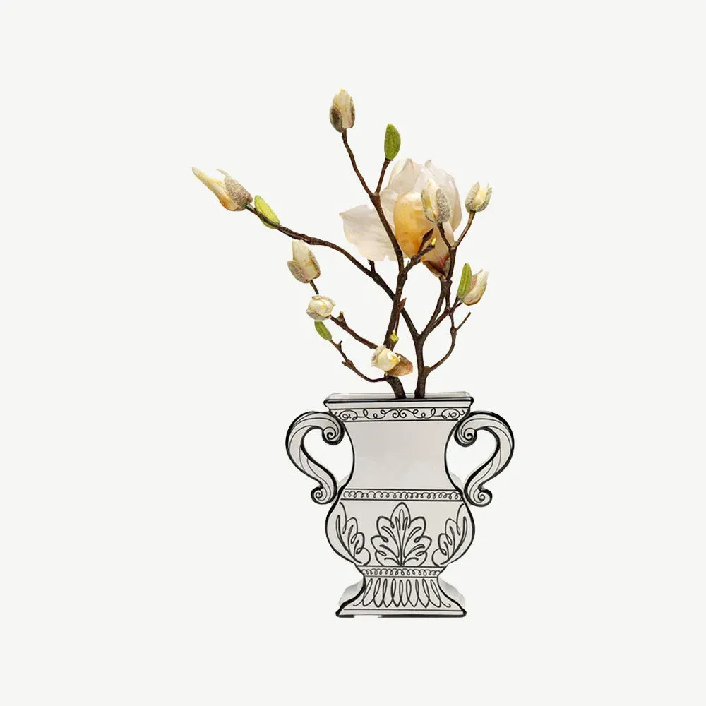 Favola Amphora Vase - Black, White, Ceramic alternate view