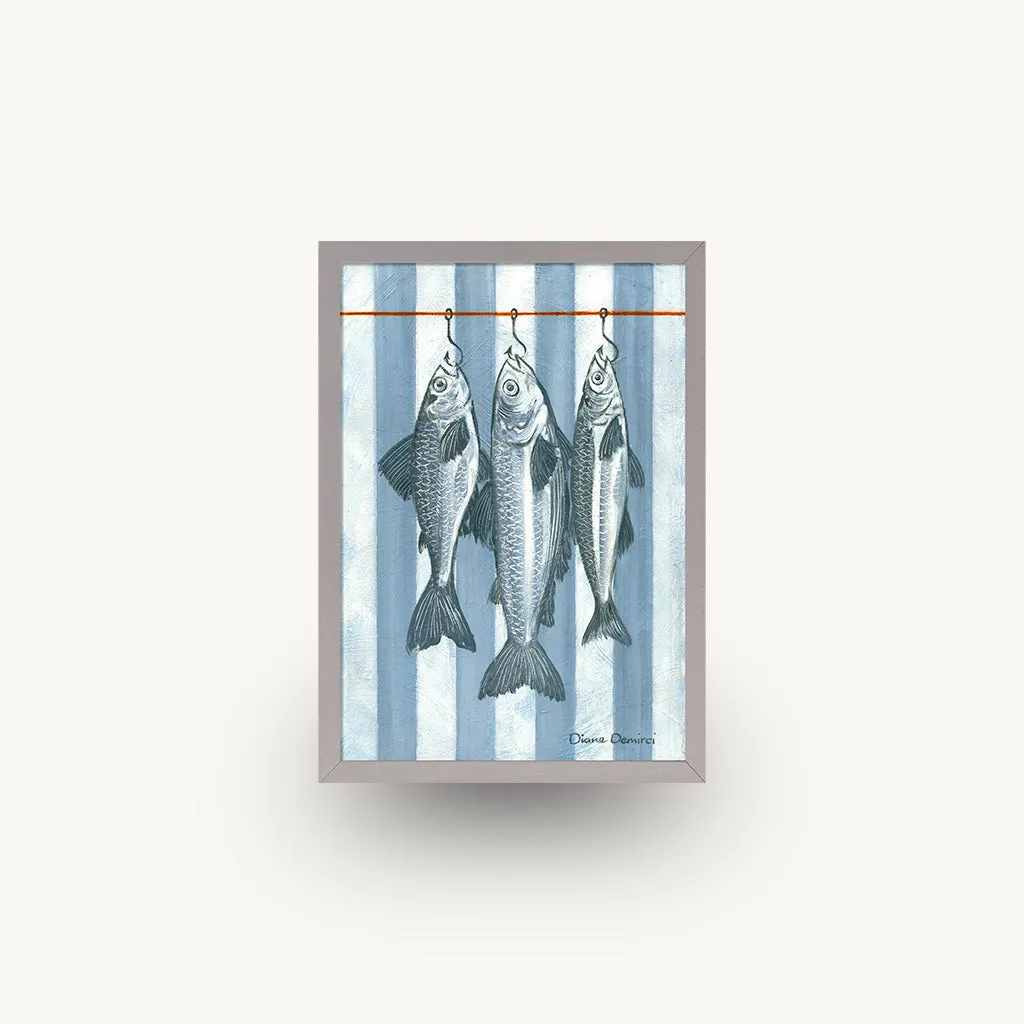 Fishy & Snappy II Framed Wall Art - Grey product