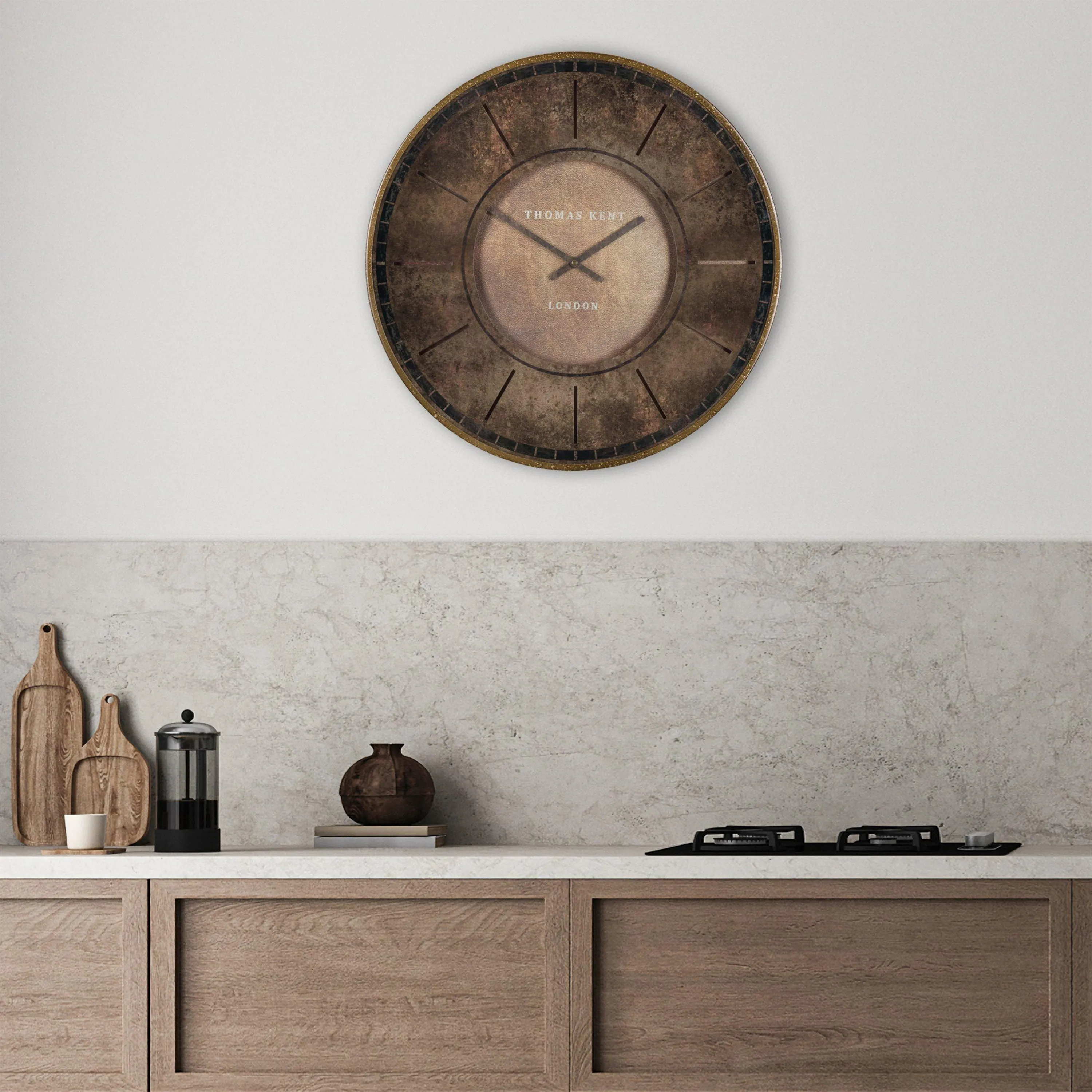 Florentine 21" Wall Clock - Leather product