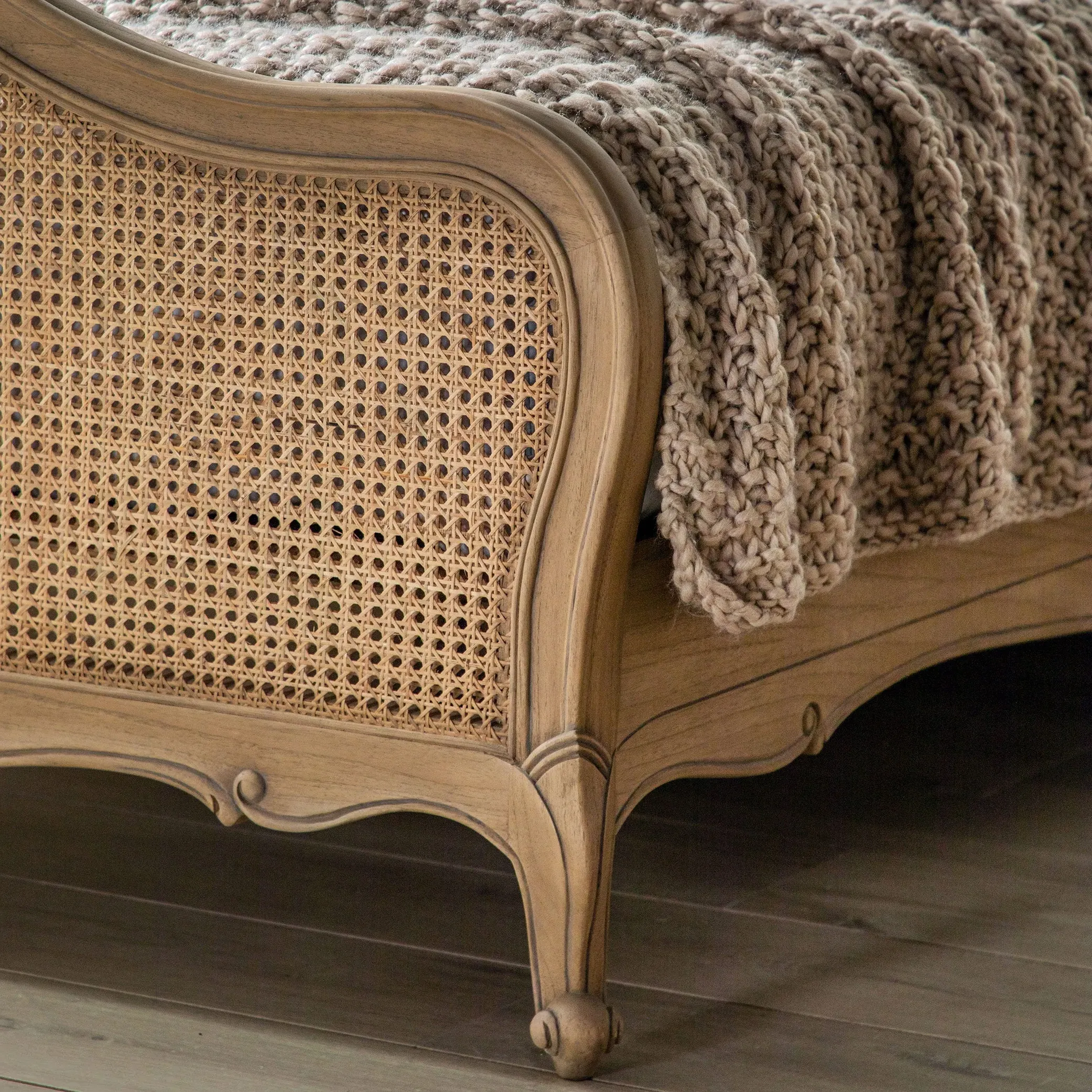 Foxley King Size Bed Frame - Weathered Cane alternate view