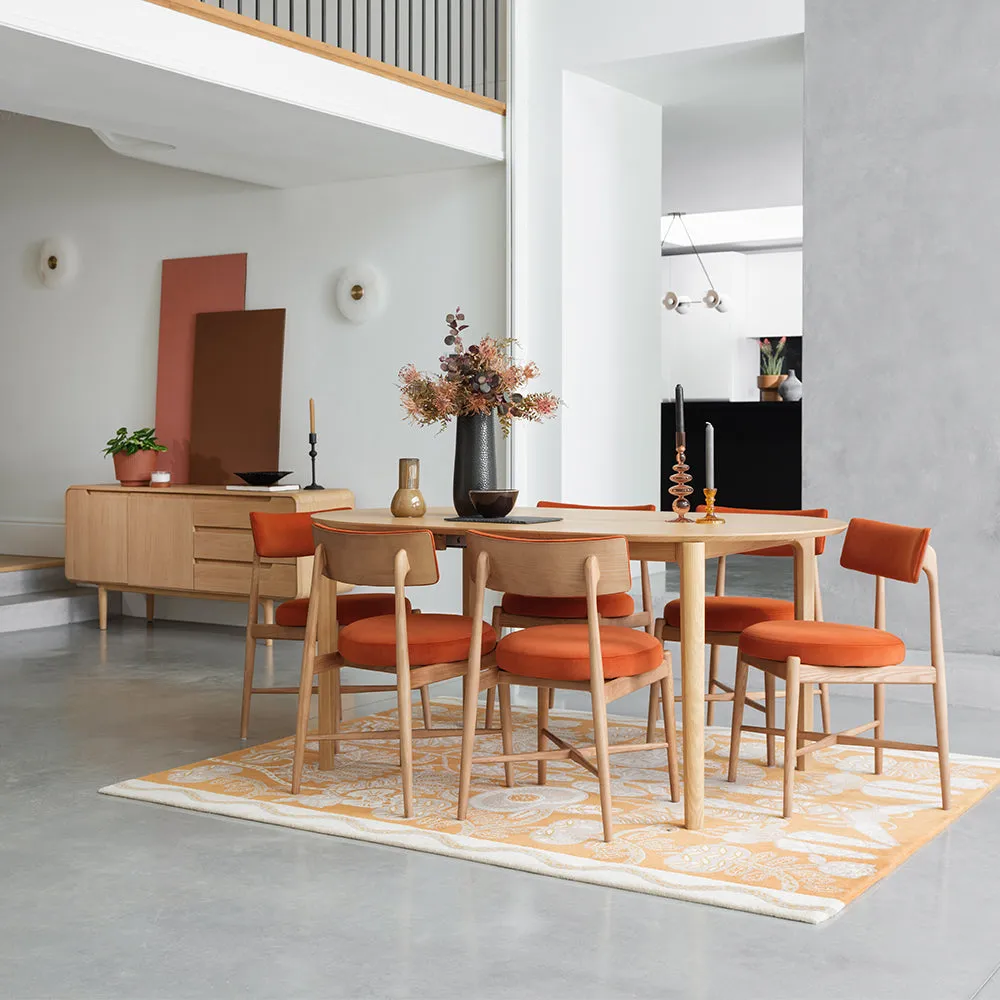 G Plan Winchester Extendable D-End Dining Table - Light Wood alternate view