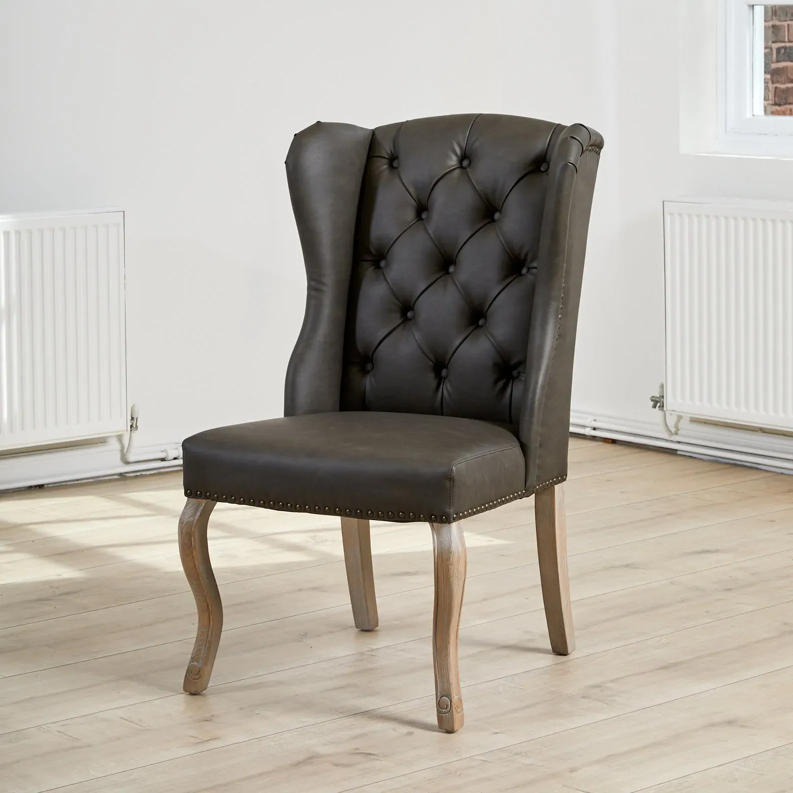Gemma Wingback Dining Chair - Dark Upholstery product