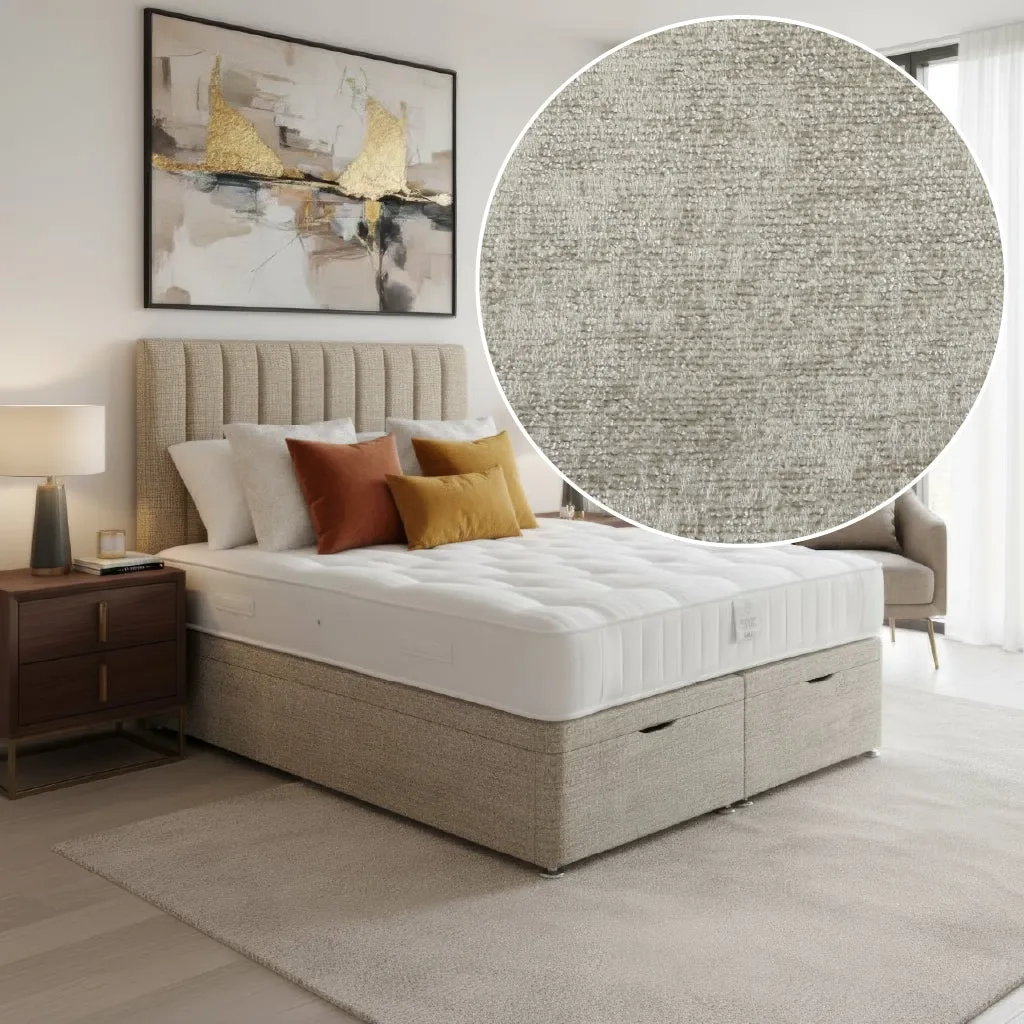 Gene Double Ottoman Bed with Storage - Light Grey alternate view