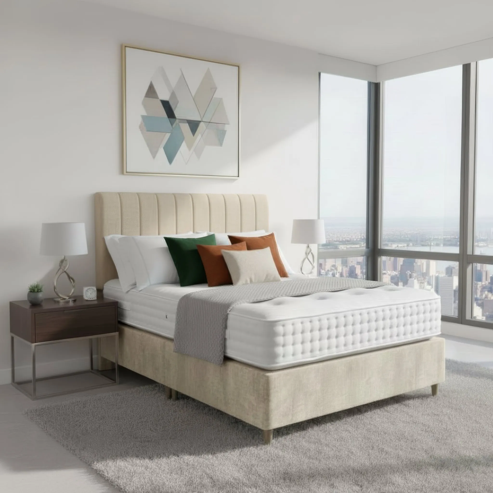 Gene Single Bed Frame - Light Grey product