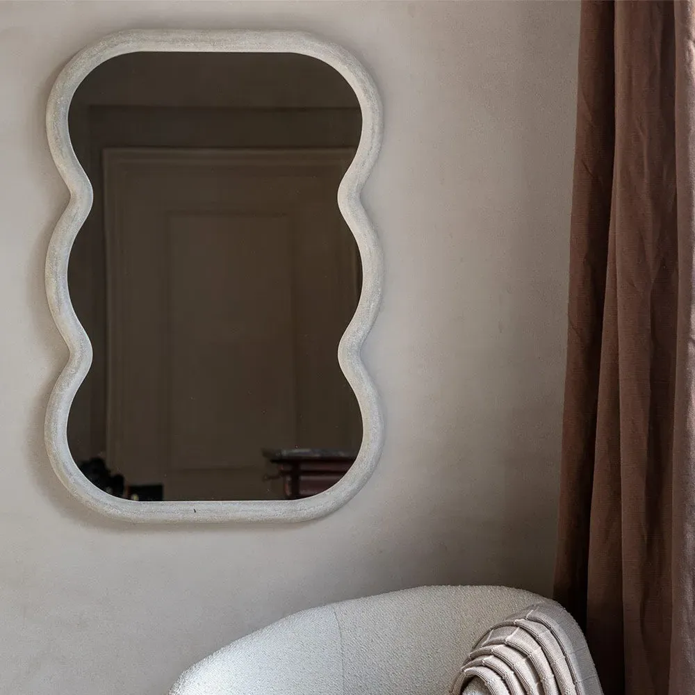 Geneva Curved Full-Length Leaner Mirror - Wavy Edge Frame product