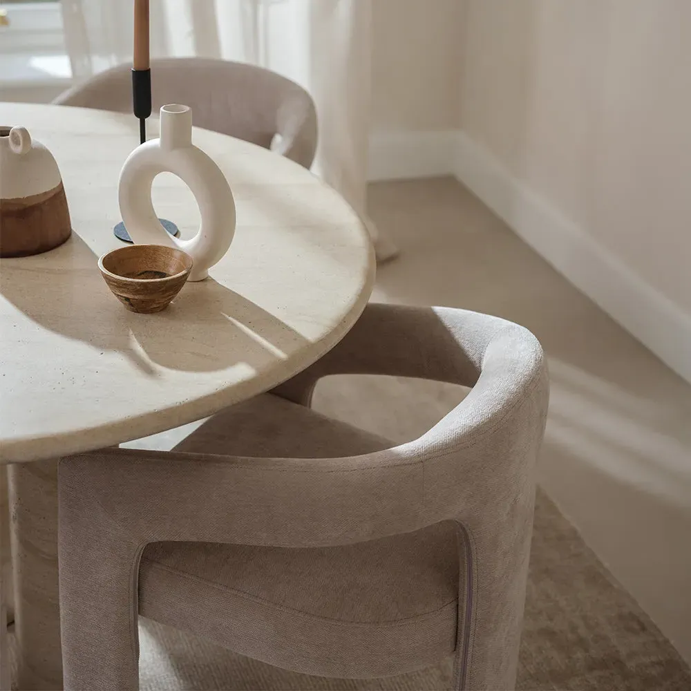 Georgia Armchair - Beige, Fabric alternate view