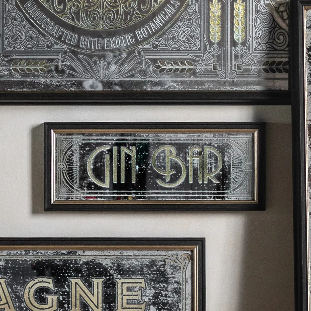 Gin Bar Mirror - Black alternate view