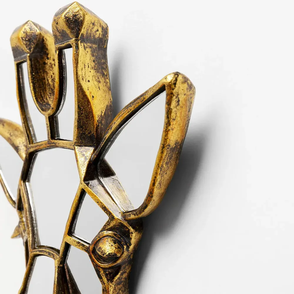 Giraffe Shaped Wall Mirror - Gold alternate view