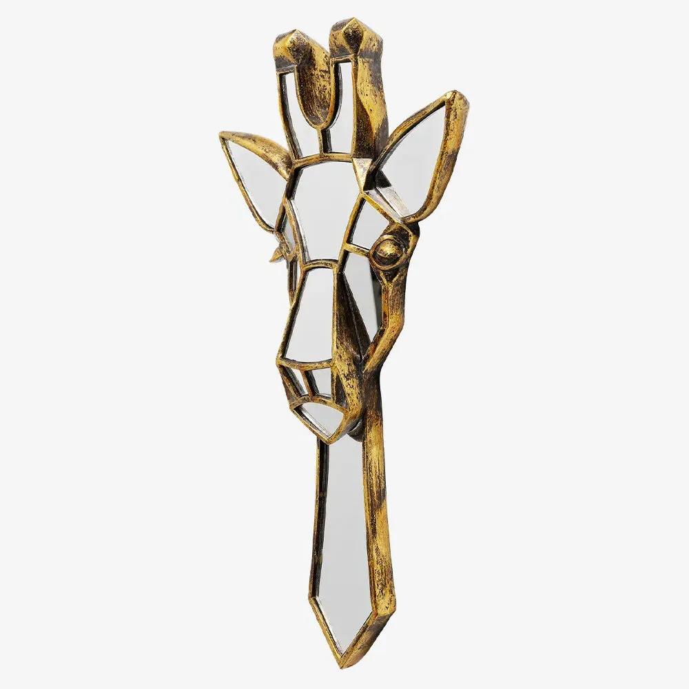 Giraffe Shaped Wall Mirror - Gold product