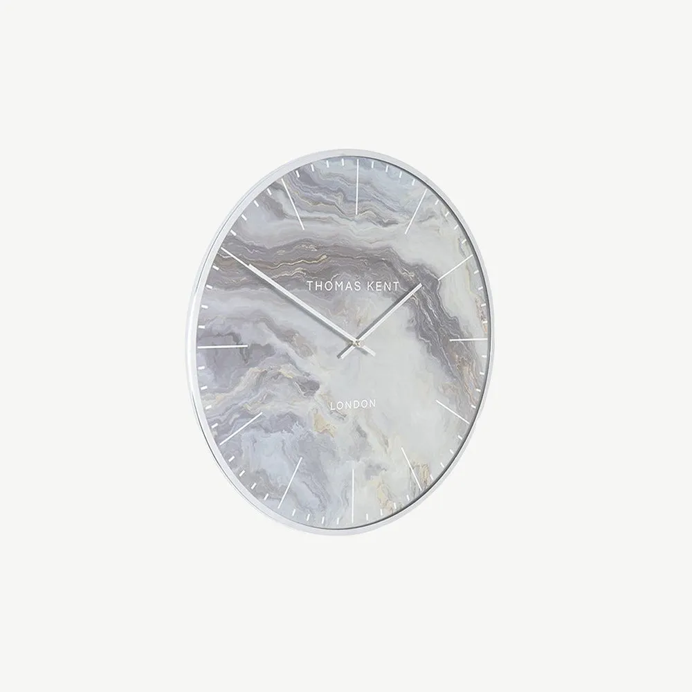 Glacier Oyster Grand Wall Clock - Grey, Mother of Pearl alternate view