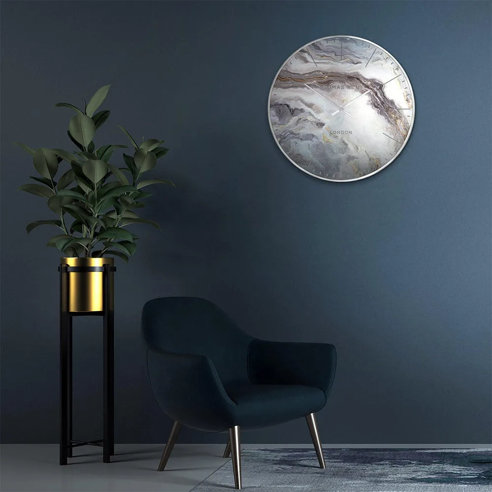 Glacier Oyster Grand Wall Clock - Grey, Mother of Pearl product