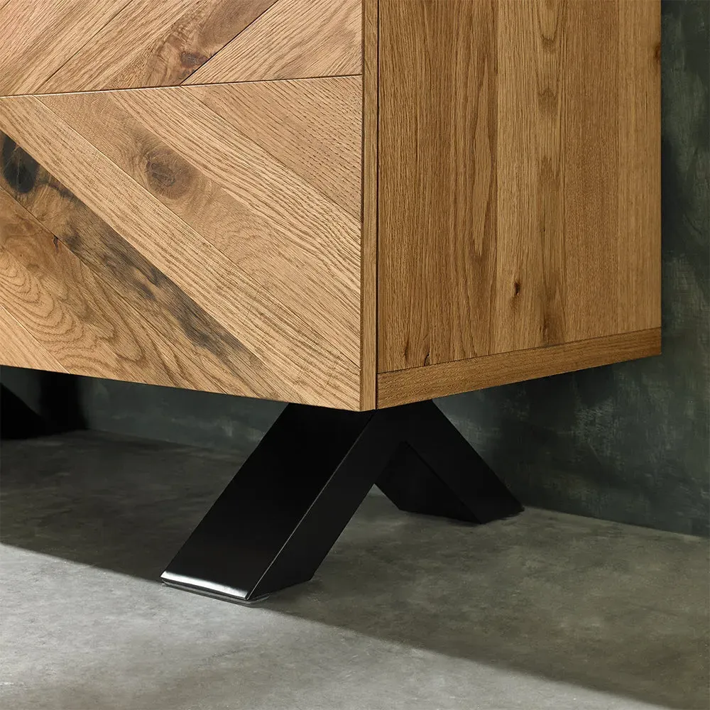 Glendale Narrow Sideboard - Rustic Oak alternate view
