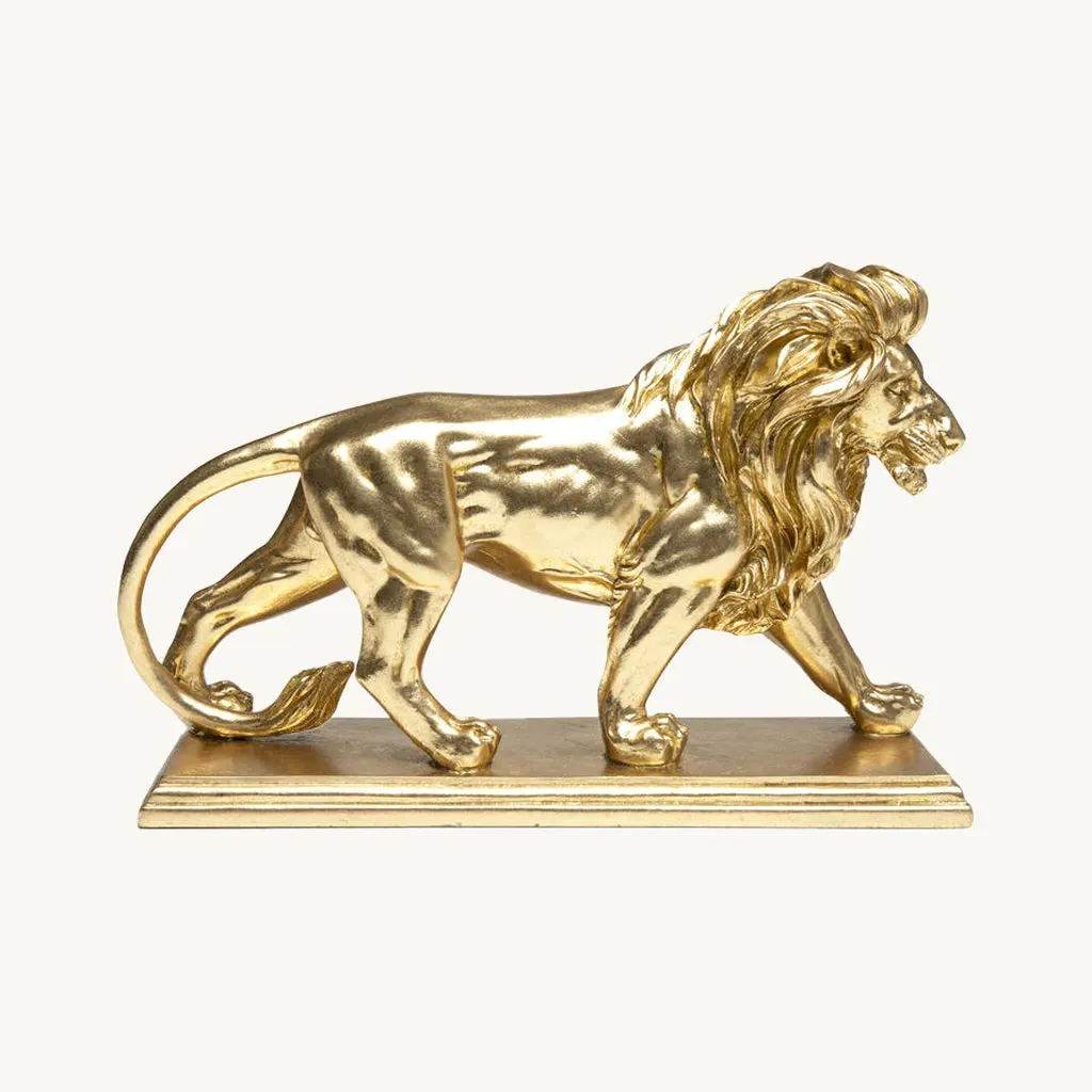 Gold Lion Deco Figurine - Gold, Polyresin product
