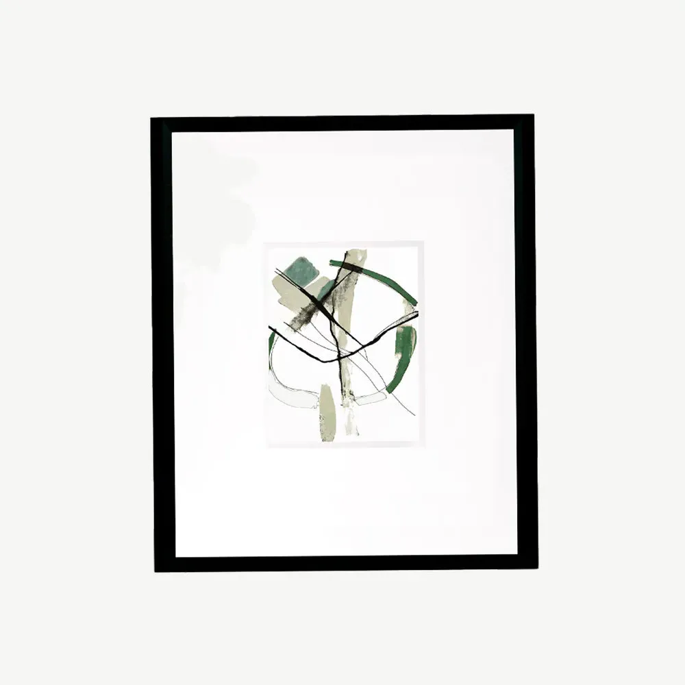 Green Lines III Wall Art - Green, Black product