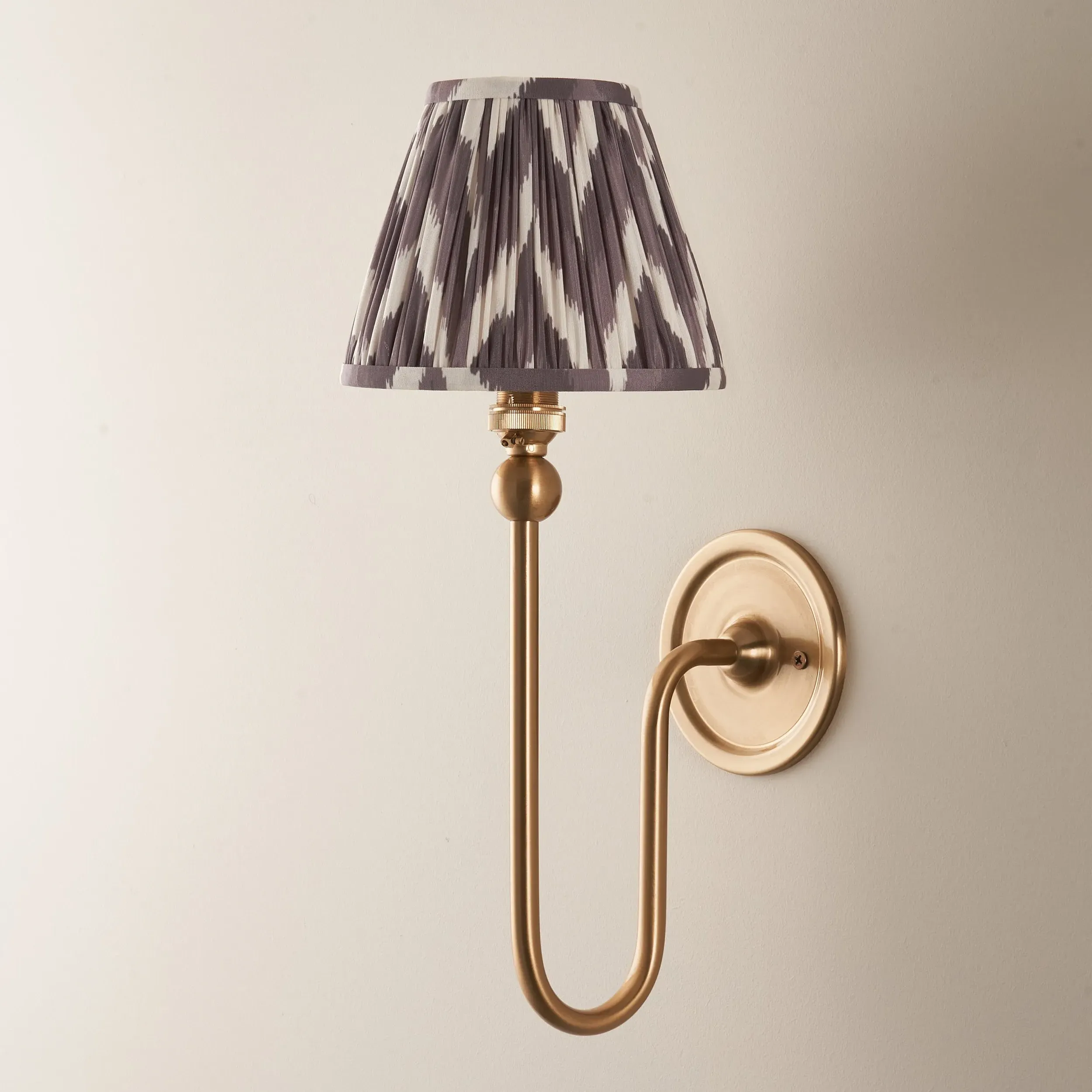 Gunnder Wall Light - Brass, Faux Silk alternate view