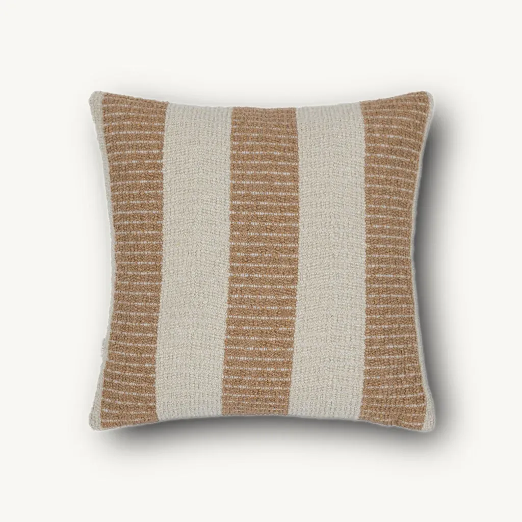 Halley Striped Cushion - Peach, Boucle alternate view