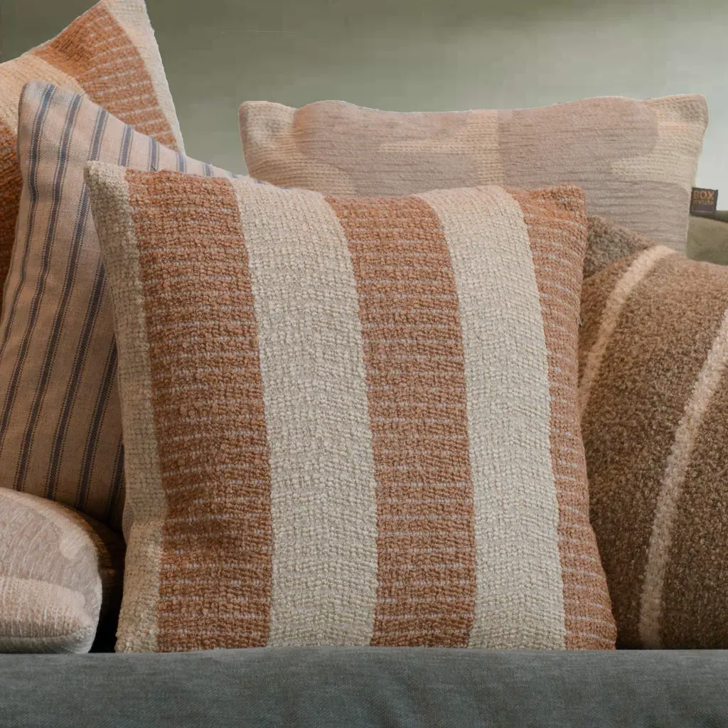 Halley Striped Cushion - Peach, Boucle product